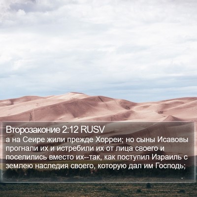 Второзаконие 2:12 RUSV Bible Verse Image