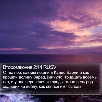 Второзаконие 2:14 RUSV Bible Verse Image