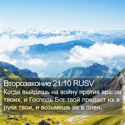 Второзаконие 21:10 RUSV Bible Verse Image