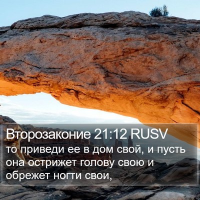 Второзаконие 21:12 RUSV Bible Verse Image