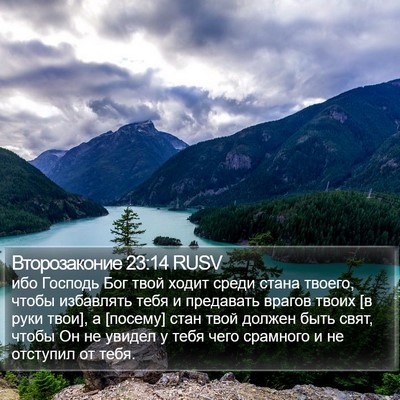 Второзаконие 23:14 RUSV Bible Verse Image