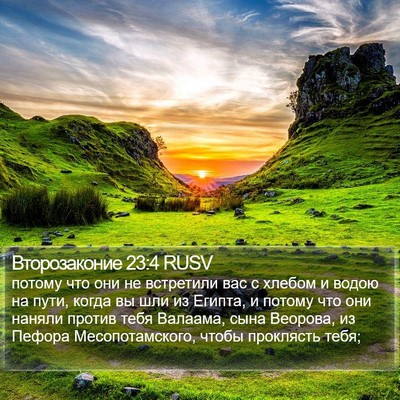 Второзаконие 23:4 RUSV Bible Verse Image