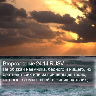Второзаконие 24:14 RUSV Bible Verse Image