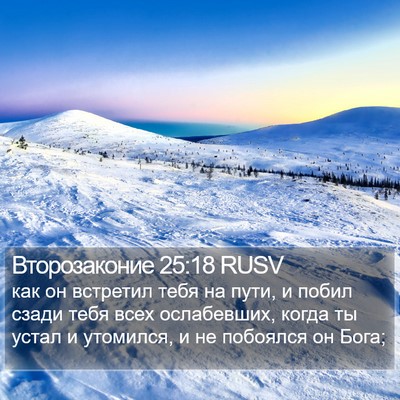 Второзаконие 25:18 RUSV Bible Verse Image