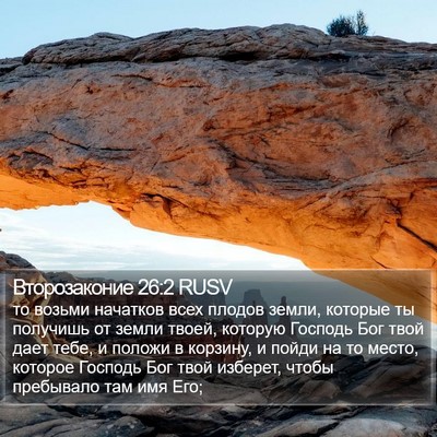 Второзаконие 26:2 RUSV Bible Verse Image