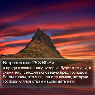 Второзаконие 26:3 RUSV Bible Verse Image