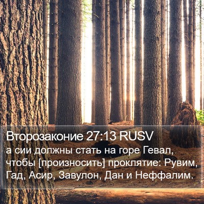 Второзаконие 27:13 RUSV Bible Verse Image