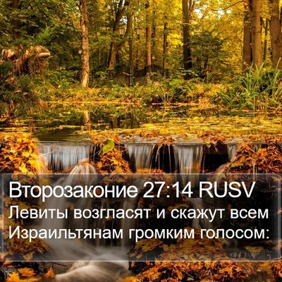 Второзаконие 27:14 RUSV Bible Verse Image