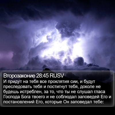 Второзаконие 28:45 RUSV Bible Verse Image