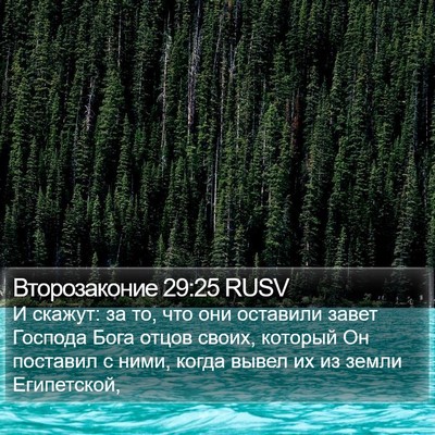 Второзаконие 29:25 RUSV Bible Verse Image