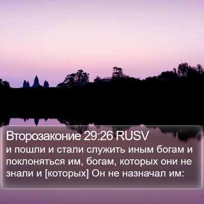 Второзаконие 29:26 RUSV Bible Verse Image