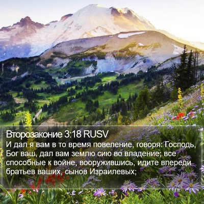Второзаконие 3:18 RUSV Bible Verse Image