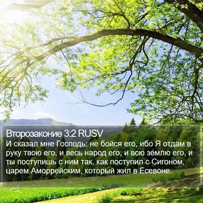 Второзаконие 3:2 RUSV Bible Verse Image