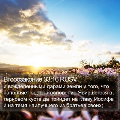 Второзаконие 33:16 RUSV Bible Verse Image