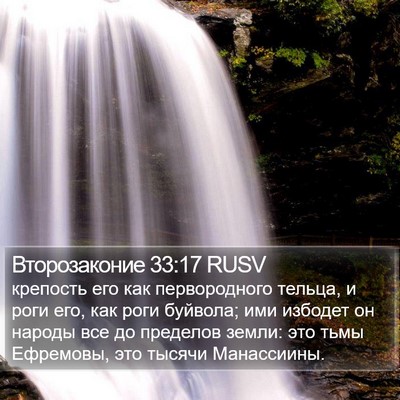 Второзаконие 33:17 RUSV Bible Verse Image