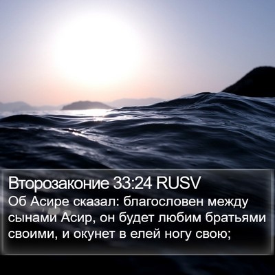 Второзаконие 33:24 RUSV Bible Verse Image