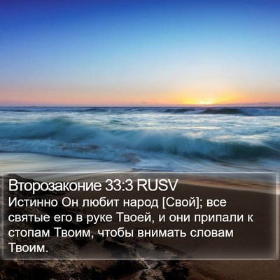 Второзаконие 33:3 RUSV Bible Verse Image