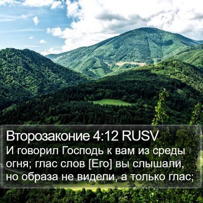 Второзаконие 4:12 RUSV Bible Verse Image