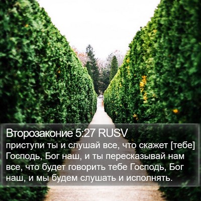 Второзаконие 5:27 RUSV Bible Verse Image
