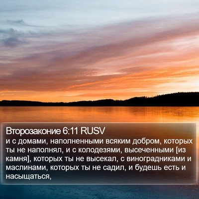 Второзаконие 6:11 RUSV Bible Verse Image