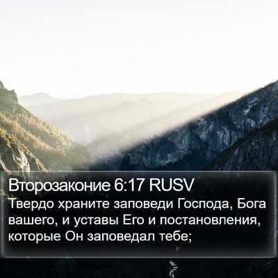 Второзаконие 6:17 RUSV Bible Verse Image