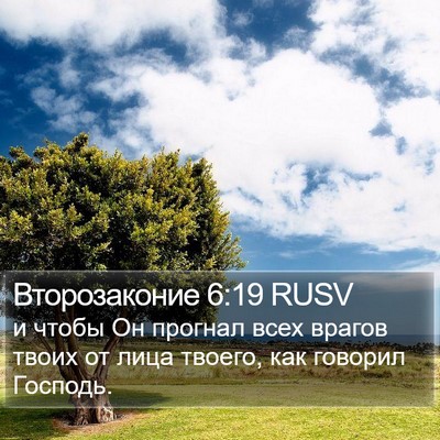 Второзаконие 6:19 RUSV Bible Verse Image