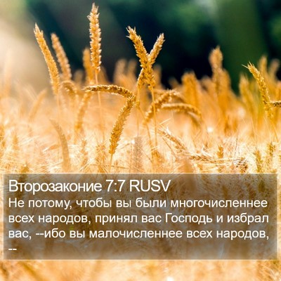 Второзаконие 7:7 RUSV Bible Verse Image