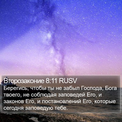 Второзаконие 8:11 RUSV Bible Verse Image