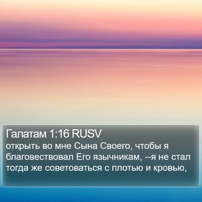 Галатам 1:16 RUSV Bible Verse Image