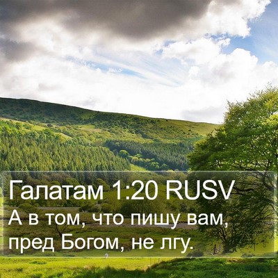 Галатам 1:20 RUSV Bible Verse Image