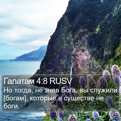 Галатам 4:8 RUSV Bible Verse Image