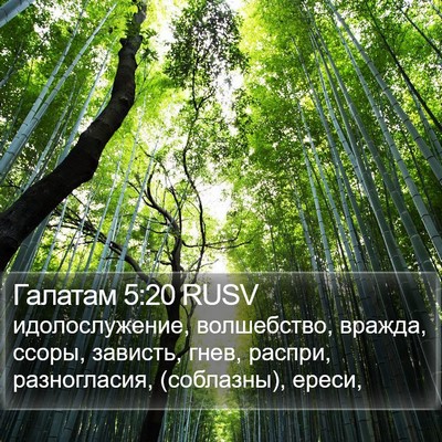Галатам 5:20 RUSV Bible Verse Image