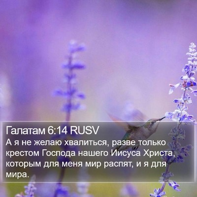 Галатам 6:14 RUSV Bible Verse Image