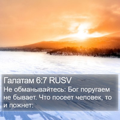 Галатам 6:7 RUSV Bible Verse Image