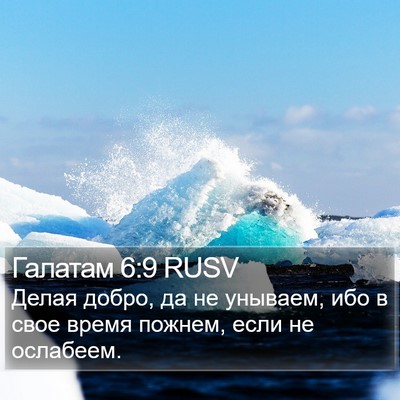 Галатам 6:9 RUSV Bible Verse Image