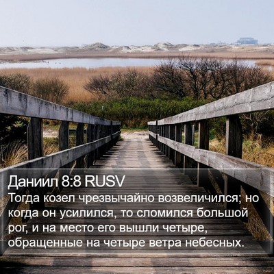 Даниил 8:8 RUSV Bible Verse Image