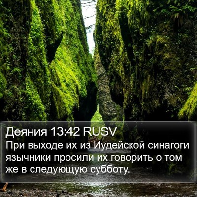 Деяния 13:42 RUSV Bible Verse Image