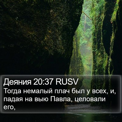 Деяния 20:37 RUSV Bible Verse Image