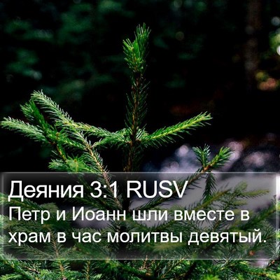 Деяния 3:1 RUSV Bible Verse Image