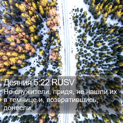 Деяния 5:22 RUSV Bible Verse Image