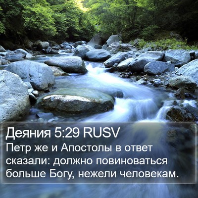 Деяния 5:29 RUSV Bible Verse Image