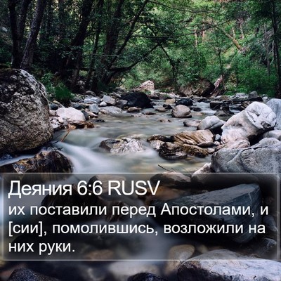 Деяния 6:6 RUSV Bible Verse Image
