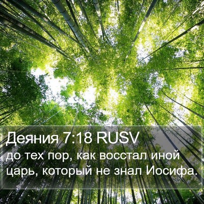 Деяния 7:18 RUSV Bible Verse Image