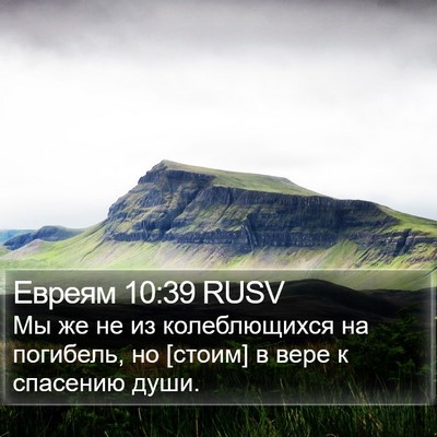 Евреям 10:39 RUSV Bible Verse Image