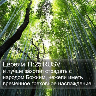 Евреям 11:25 RUSV Bible Verse Image