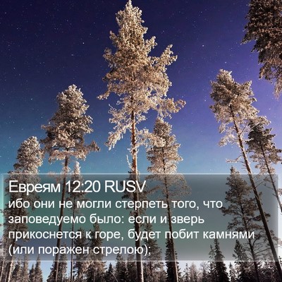Евреям 12:20 RUSV Bible Verse Image