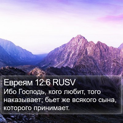 Евреям 12:6 RUSV Bible Verse Image