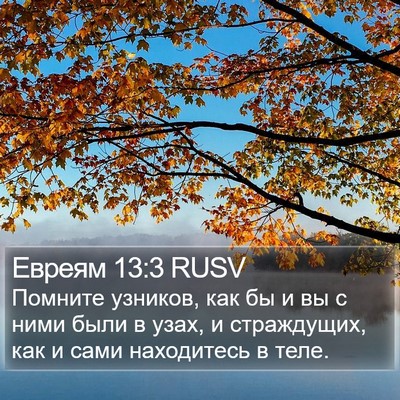 Евреям 13:3 RUSV Bible Verse Image
