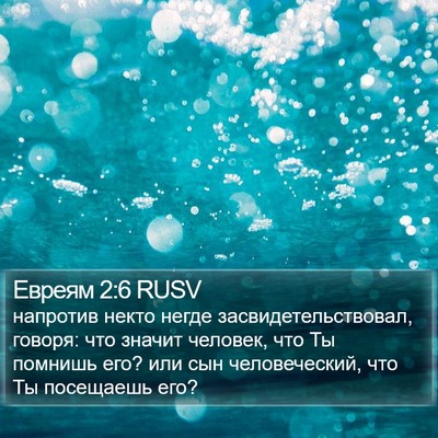 Евреям 2:6 RUSV Bible Verse Image