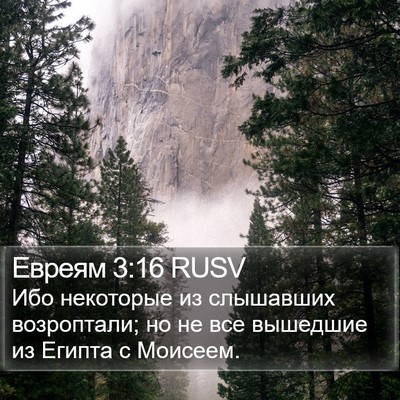 Евреям 3:16 RUSV Bible Verse Image